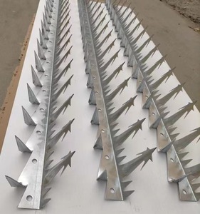 High Security Galvanized Steel Anti Climbing Wall Spike Fence Outdoor Perimeter Protection