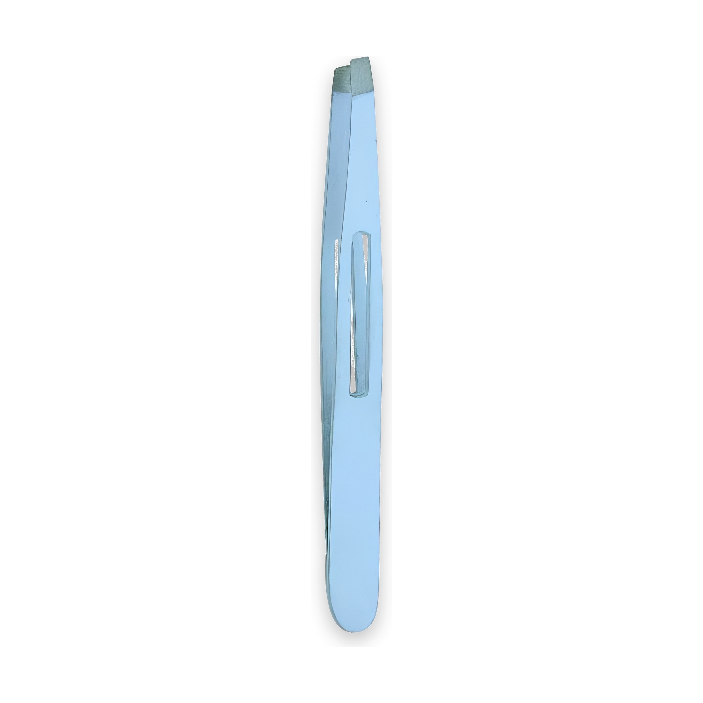 Light Blue Slim Slant-Tip Tweezers