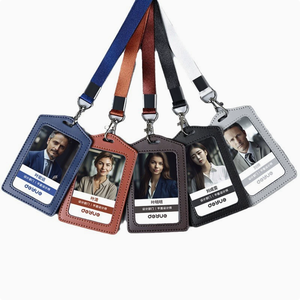 Stylish Saffiano ID Badge Wallet With Matching Premium Lanyard