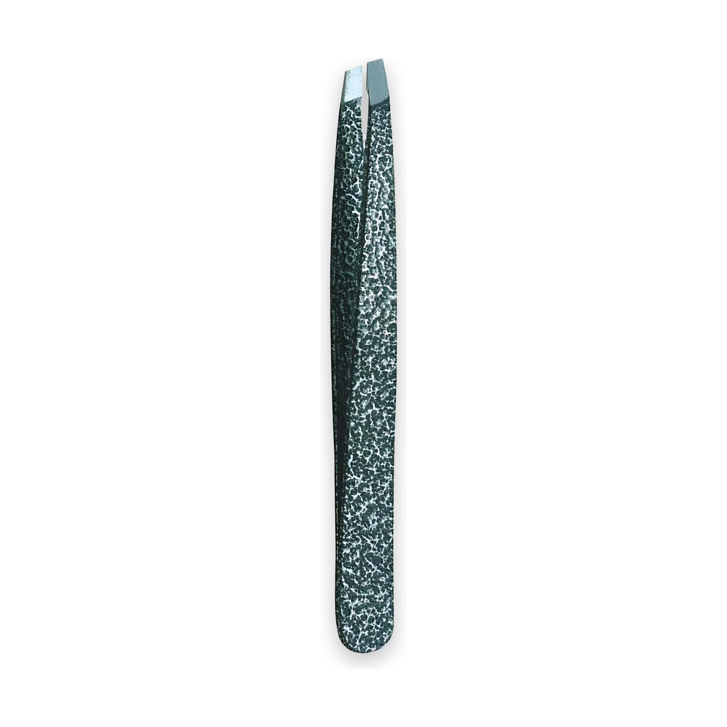 Dark Teal Textured Slant-Tip Tweezers