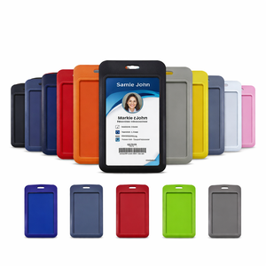 OEM Factory High Grade Vertical ID Badge Holders Plastic Card Protectors