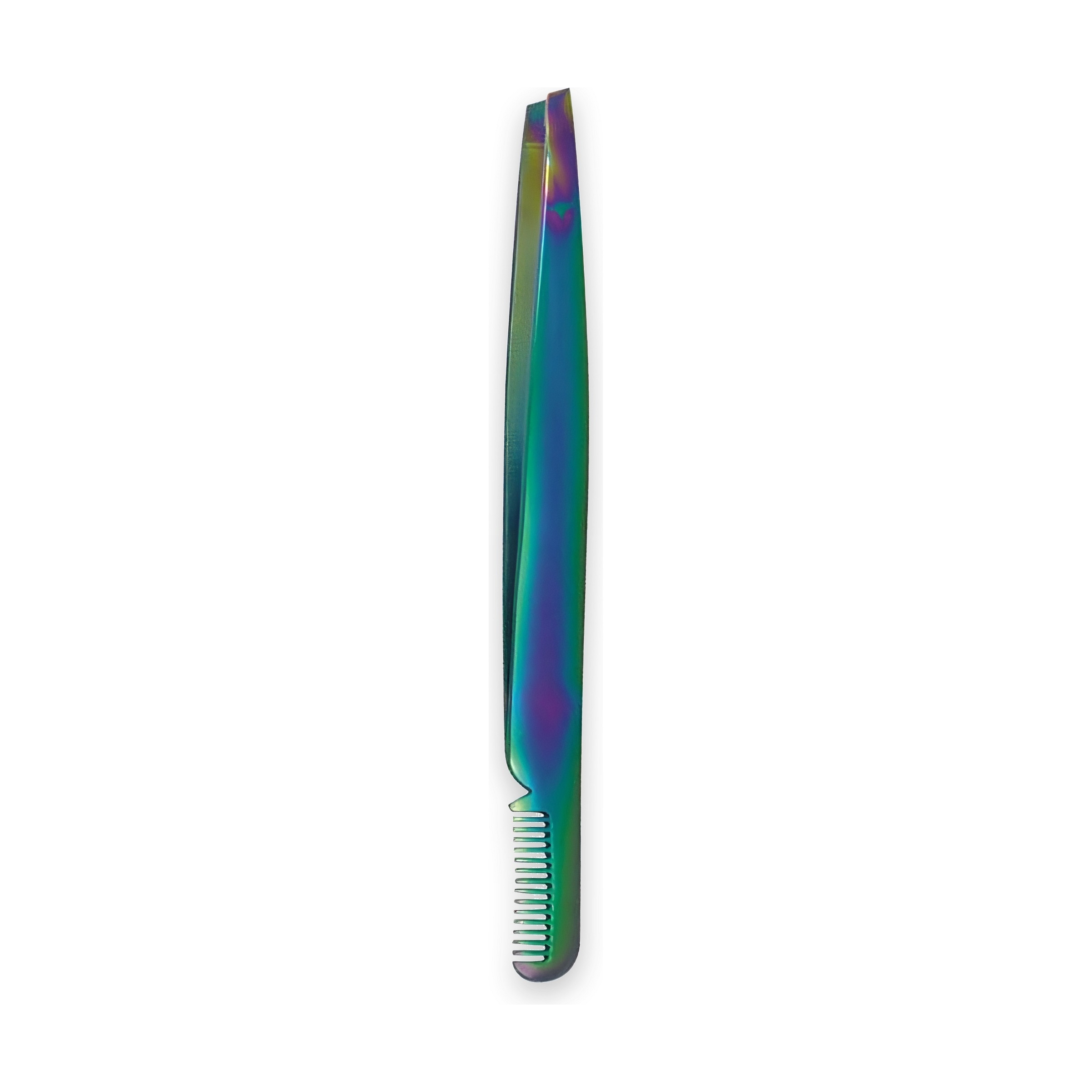 Rainbow Titanium Wide Slant-Tip Tweezers