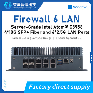 Fanless Firewall I226-V 2.5G 4SFP+ 10G C3958